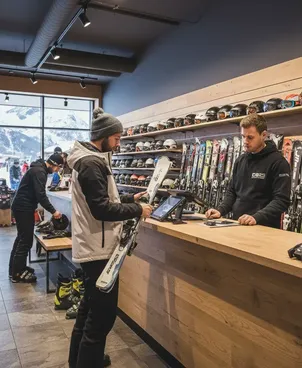 Renting skis to reduce your ecological impact