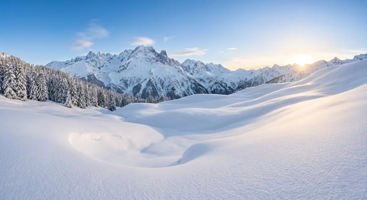 Paysage enneigé Montagne